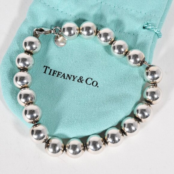 Authentic Tiffany & Co. HardWear Sterling Silver Ball Bead Chain Bracelet - Picture 1 of 5